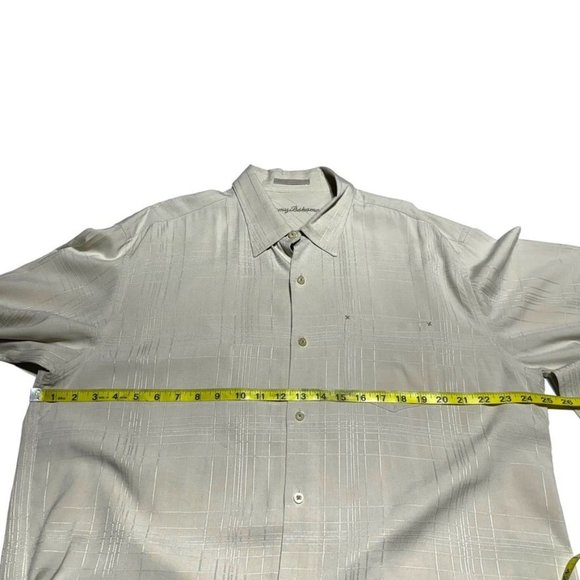 Tommy Bahama Beige Silk Shirt Size XL - Picture 7 of 8